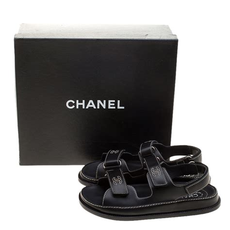 chanel sandales 2024|Chanel velcro sandals.